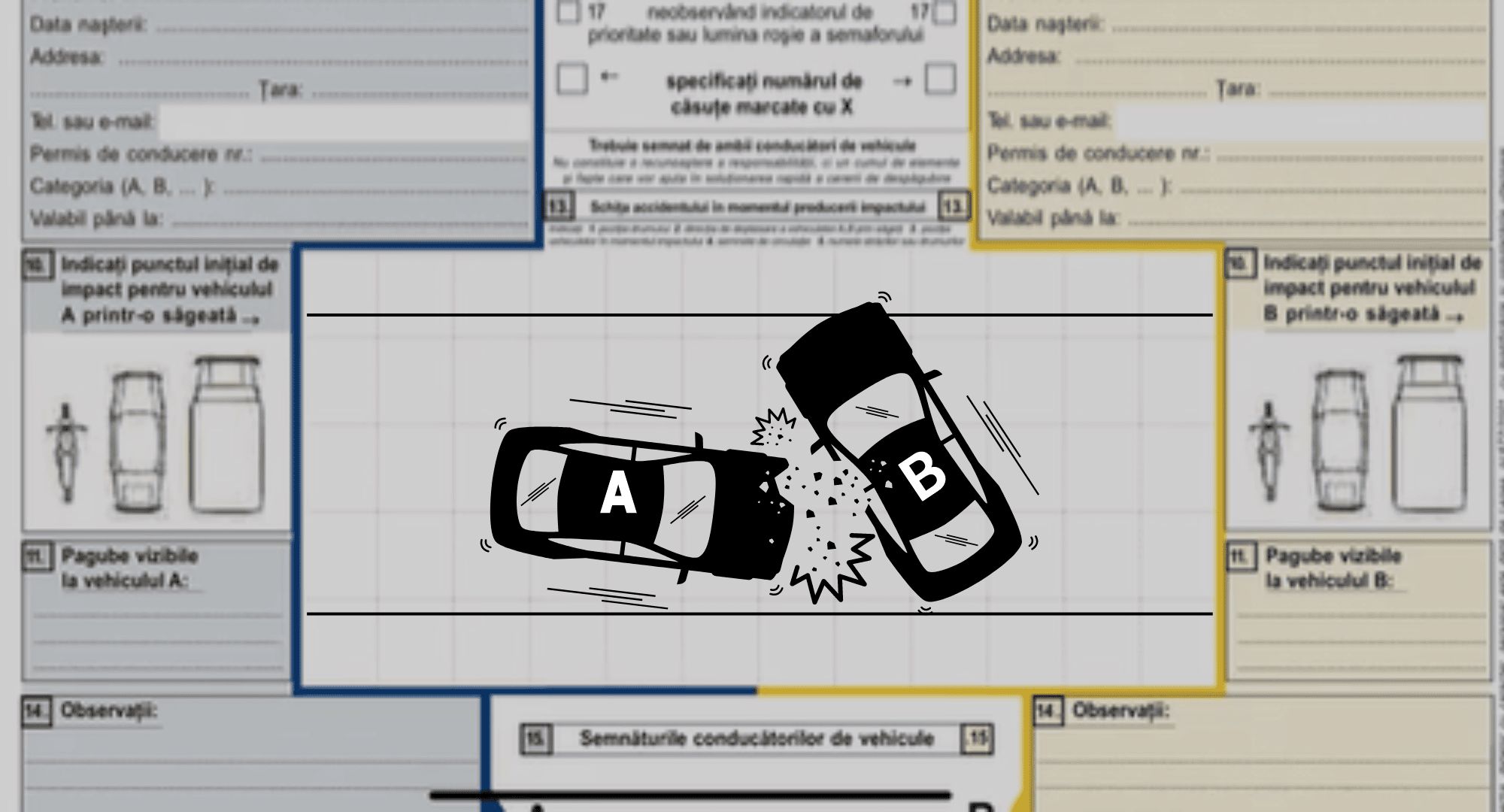 Pasul 6: Rubrica observații și semnăturile - aproape ai terminat Dupa ce ti-ai exersat Grigorescul interior, a venit timpul sa-l scoti si pe Creanga la inaintare, completand rubrica observatii cu ceva context despre imprejurarile in care a avut loc accidentul. si conform zicalei “da-te jos sa vezi ce ai facut!”- nicio opera nu e completa pana nu e semnata, asa ca trage aer in piept si semneaza cu mandrie.